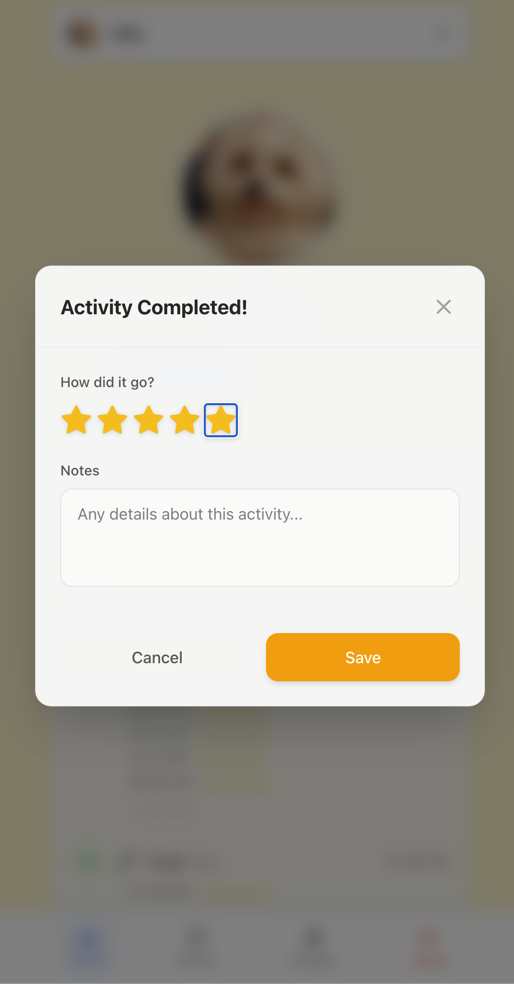 Task tracking screenshot